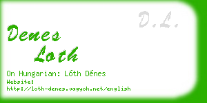 denes loth business card